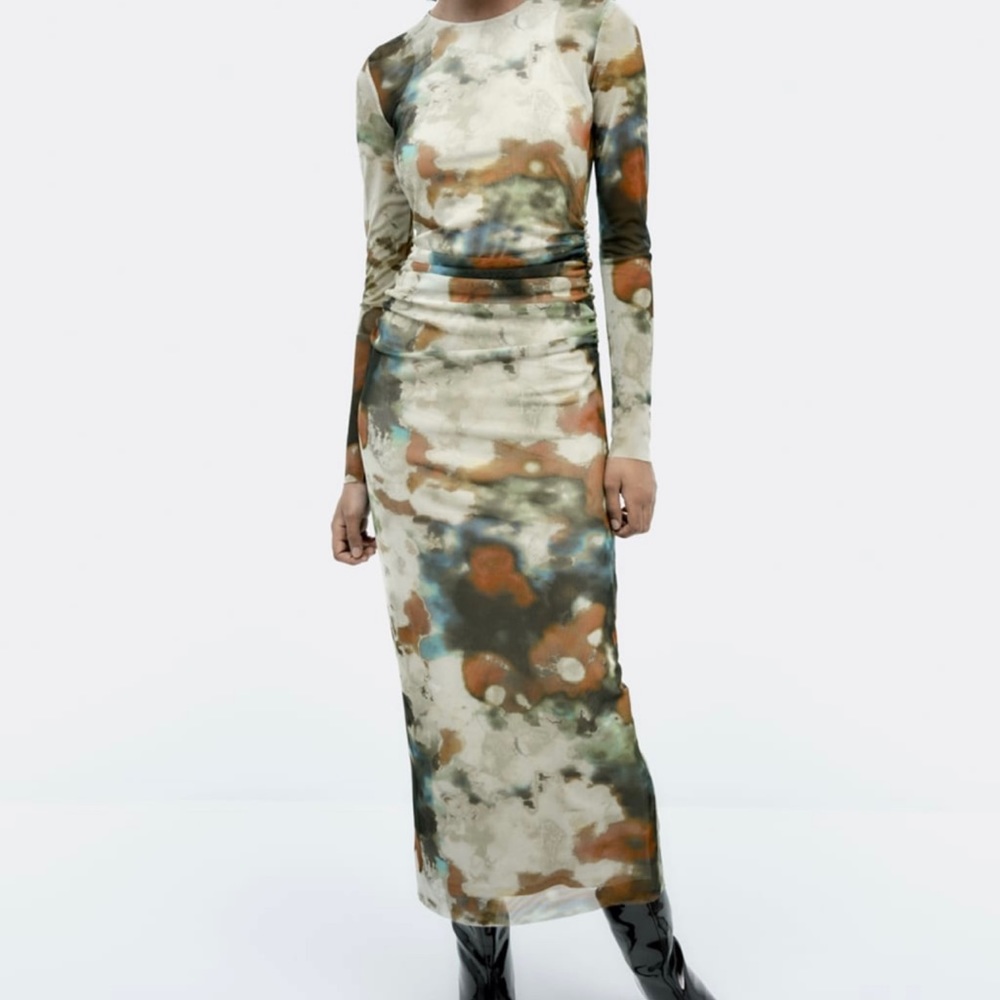 Zara Print Tulle Dress